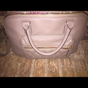 Vera Bradley quilted triple compartment satchel